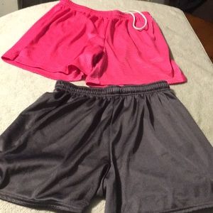 Hibbett sports shorts size L and pink bcg size m